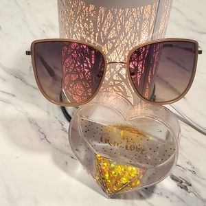 Cat woman pink & gold Sunglasses